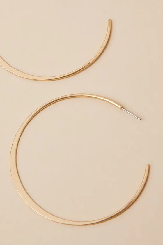 Alter Ego Gold Hoop Earrings sold by Lulus product image thumbnail 3