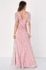 Dreamiest Desires Pink Floral Flutter Sleeve Maxi Dress sold by Lulus