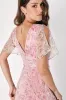 Dreamiest Desires Pink Floral Flutter Sleeve Maxi Dress sold by Lulus