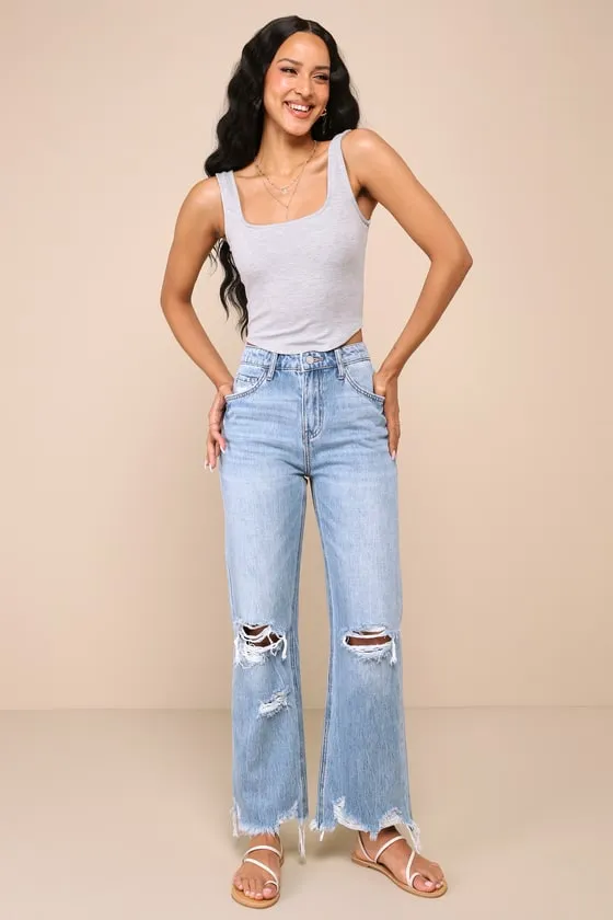 Casual Sunshine Heather Grey Square Neck Cropped Tank Top sold by Lulus product image thumbnail 2