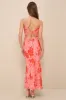 Caught Your Interest Pink Floral Burnout Lace Cutout Maxi Dress sold by Lulus