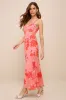 Caught Your Interest Pink Floral Burnout Lace Cutout Maxi Dress sold by Lulus
