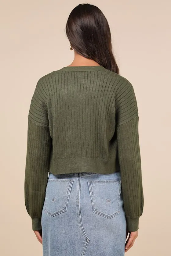 Cutest Duet Olive Green Knit Cami Top and Cardigan Sweater Set sold by Lulus product image thumbnail 3