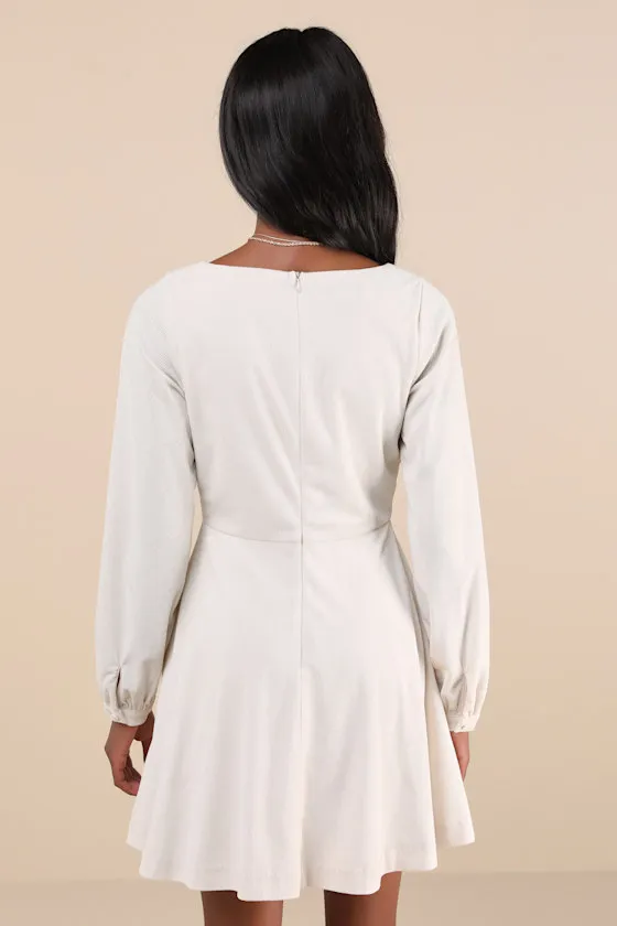 Daily Affection Beige Corduroy Mini Dress With Pockets sold by Lulus product image thumbnail 2