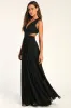 Vivid Imagination Black Cutout Maxi Dress sold by Lulus
