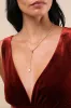Notorious Brilliance Gold Rhinestone Lariat Necklace sold by Lulus