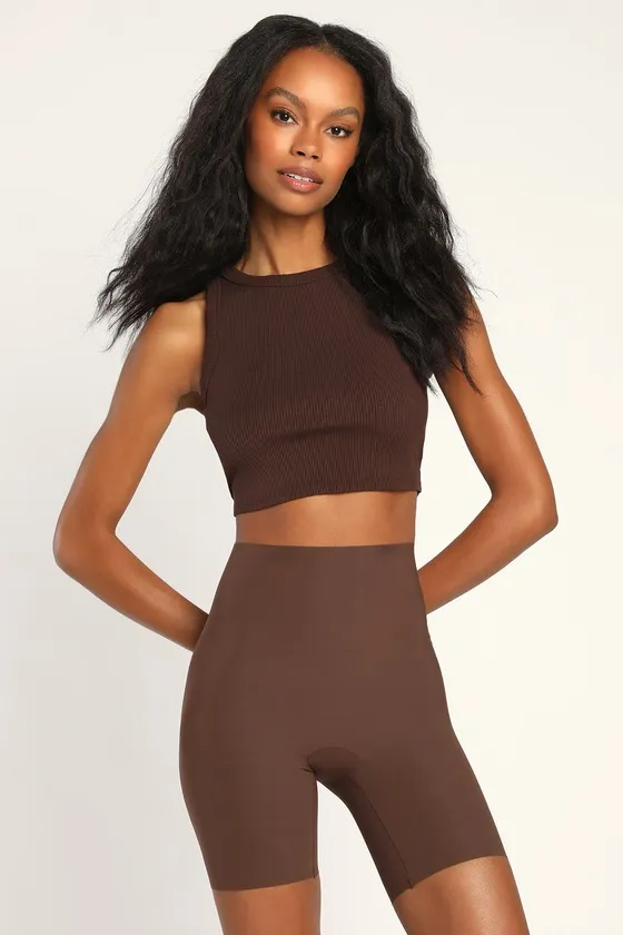 Classic Control Mocha Shapewear Shorts sold by Lulus product image thumbnail 3