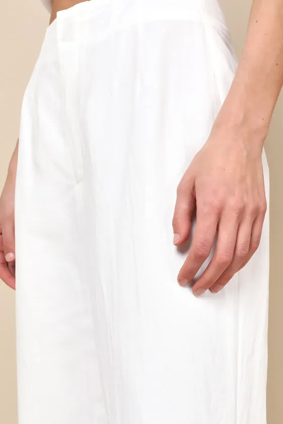 Praiseworthy Attitude Ivory High-Rise Straight Leg Pants sold by Lulus product image thumbnail 4