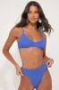 Coastal Cutie Blue Textured Mid-Rise Cheeky Bikini Bottoms sold by Lulus