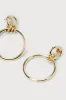 Chic Icon Gold Circular Door Knocker Earrings sold by Lulus