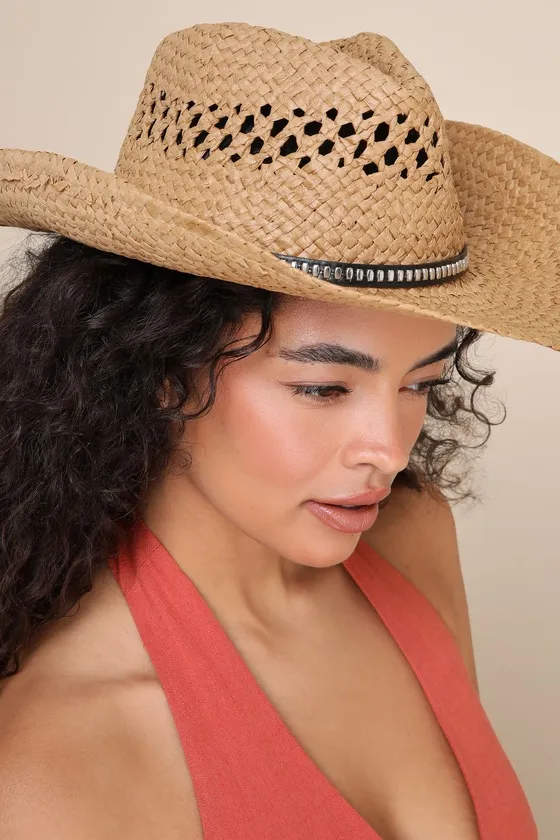 Out West Aesthetic Tan Woven Western Hat sold by Lulus product image thumbnail 2