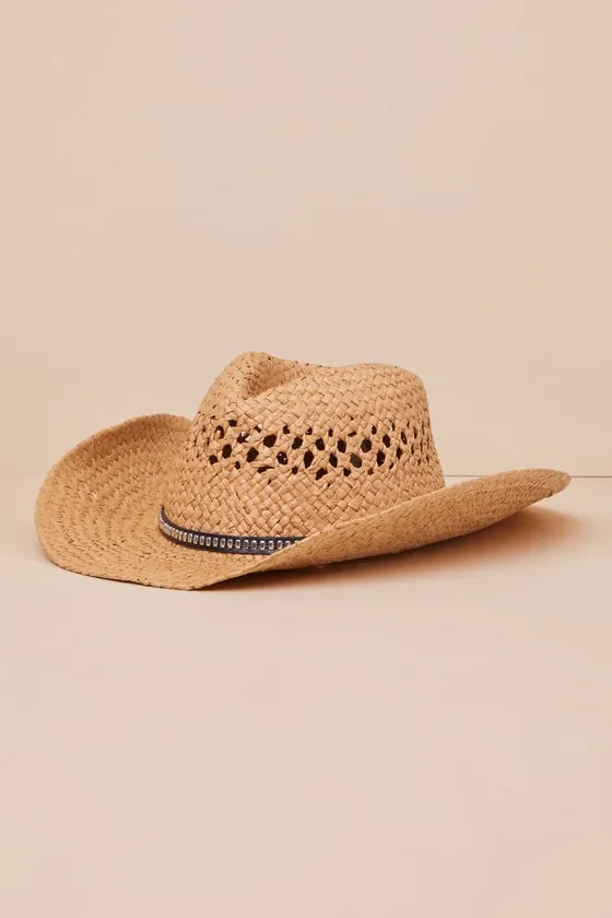 Out West Aesthetic Tan Woven Western Hat sold by Lulus product image thumbnail 3
