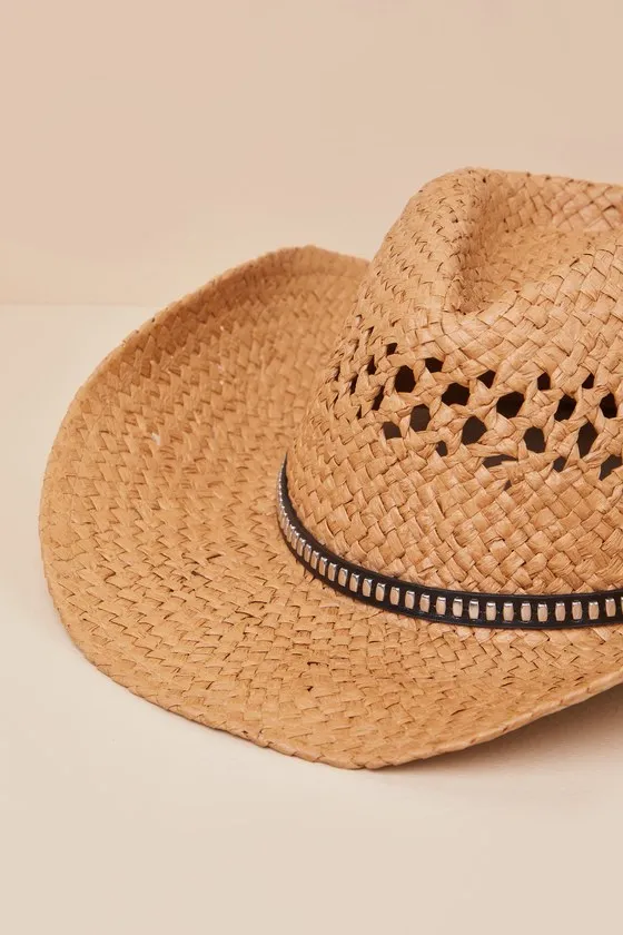 Out West Aesthetic Tan Woven Western Hat sold by Lulus product image thumbnail 4