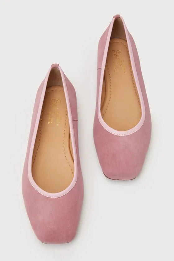 City Streets Rose Suede Leather Ballet Flats sold by Lulus product image thumbnail 4