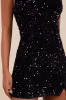 Seeing Sparkles Dark Purple Velvet Sequin Square Neck Mini Dress sold by Lulus