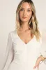 Sheer Attraction White Long Sleeve Ruffled Mini Dress sold by Lulus