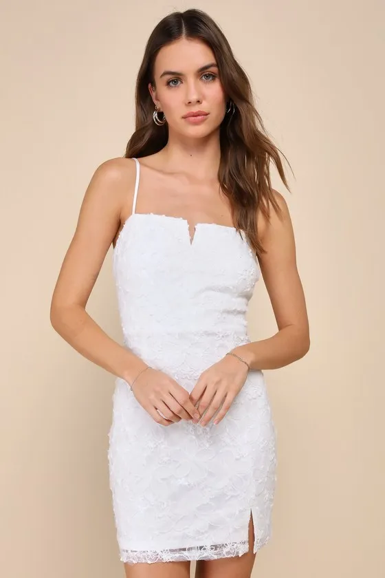 Incomparable Charm White Mesh Embroidered Sequin Mini Dress sold by Lulus