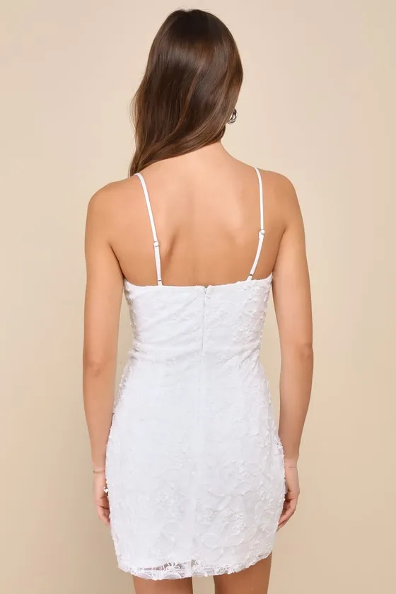 Incomparable Charm White Mesh Embroidered Sequin Mini Dress sold by Lulus product image thumbnail 3