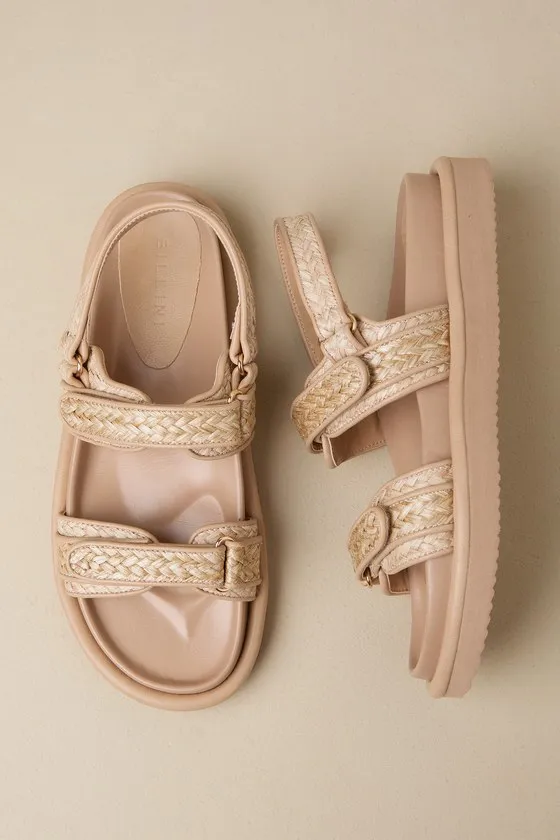 Quista Natural Raffia Flatform Slingback Sandals sold by Lulus product image thumbnail 3