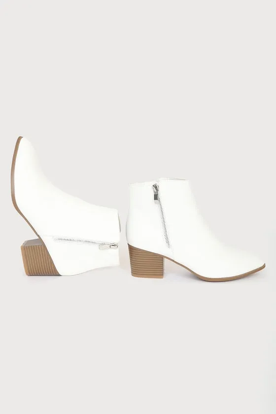 Illusion White Pointed Ankle Booties sold by Lulus product image thumbnail 2