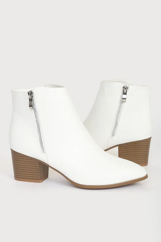 Illusion White Pointed Ankle Booties sold by Lulus product image thumbnail 3