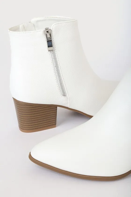 Illusion White Pointed Ankle Booties sold by Lulus product image thumbnail 4