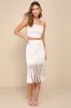 Pretty Bliss Cream Floral Embroidered Tie-Strap Crop Top sold by Lulus