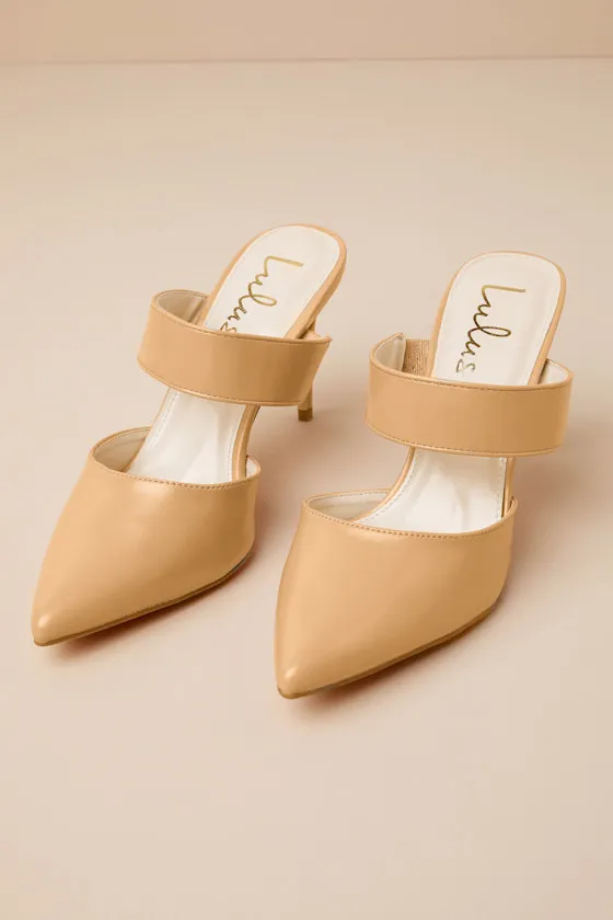Faire Tan Pointed-Toe Mules sold by Lulus product image thumbnail 3