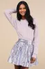 Celebrated Shine Lavender Metallic Mini Skirt sold by Lulus