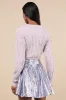 Celebrated Shine Lavender Metallic Mini Skirt sold by Lulus