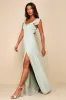 Sweetest Entrance Sage Green Ruffled Tie-Back Maxi Dress sold by Lulus