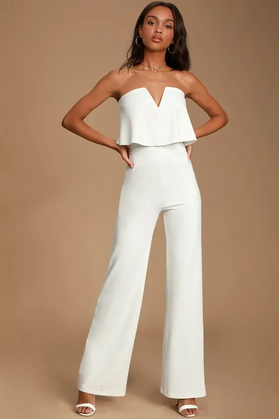 Power of Love White Strapless Jumpsuit sold by Lulus product image thumbnail 2