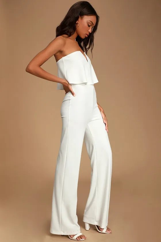 Power of Love White Strapless Jumpsuit sold by Lulus product image thumbnail 3
