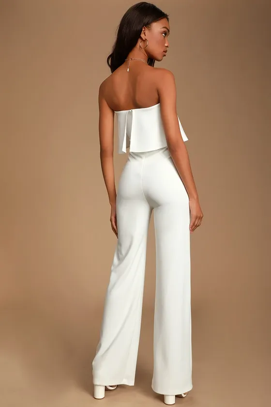 Power of Love White Strapless Jumpsuit sold by Lulus product image thumbnail 4