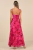 Beautiful Soul Fuchsia Floral Print Twist-Front Maxi Dress sold by Lulus