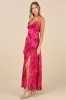 Beautiful Soul Fuchsia Floral Print Twist-Front Maxi Dress sold by Lulus