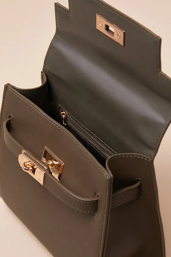 Timeless Trendsetter Olive Vegan Leather Crossbody Bag sold by Lulus product image thumbnail 4