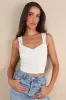Lively Sparkle White Rhinestone Crop Tank Top sold by Lulus