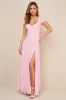 Simply Delightful Pink Tie-Back Flutter Sleeve Maxi Dress sold by Lulus