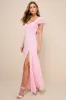Simply Delightful Pink Tie-Back Flutter Sleeve Maxi Dress sold by Lulus