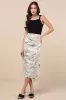 Classy Influence Cream Abstract Asymmetrical Midi Skirt sold by Lulus