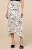 Classy Influence Cream Abstract Asymmetrical Midi Skirt sold by Lulus