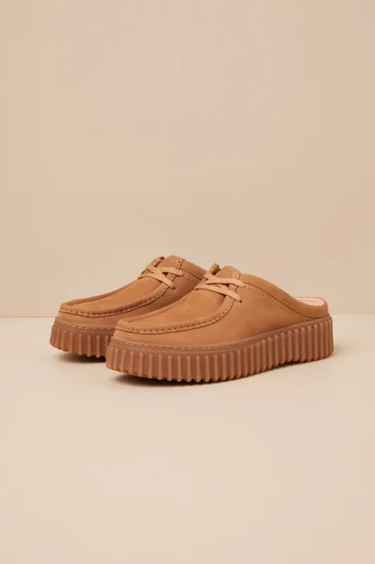 Torihill Light Tan Nubuck Suede Leather Loafer Mules sold by Lulus