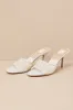 Lavena White and Yellow Floral Leather Mesh High Heel Sandals sold by Lulus