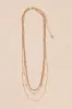 Composed Sparkle Gold Rhinestone Curb Chain Layered Necklace sold by Lulus
