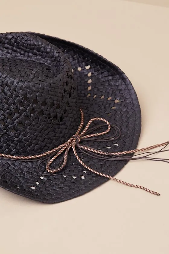 Whimsically Western Black Woven Beaded Cowboy Hat sold by Lulus product image thumbnail 4