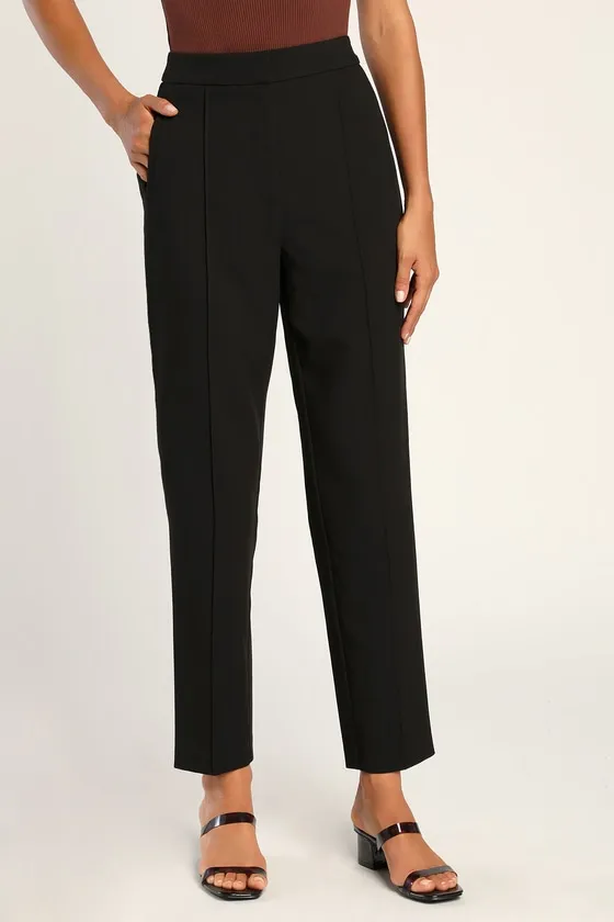 Chic Business Black High-Waisted Trouser Pants sold by Lulus product image thumbnail 2