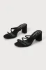 Kaylah Black Suede High Heel Sandals sold by Lulus