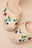 Vero Floral Raffia Lace-Up Espadrille Wedges sold by Lulus