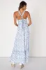 My Love Story White Floral Print Tie-Back Maxi Dress sold by Lulus